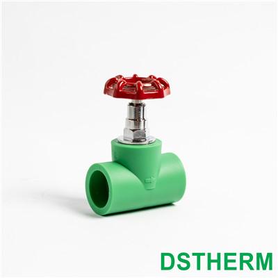 Ppr Stop Valve Red Iron Handle Hot