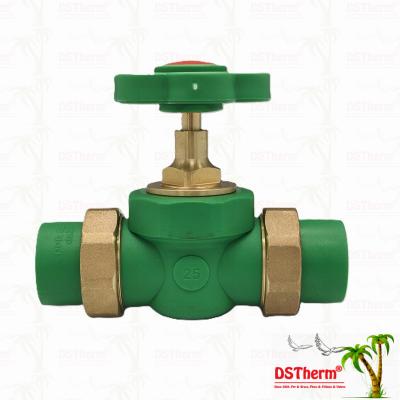 PPR Double Union Ball Valve Exposed Installation Corrosion-Resistant Customized Size