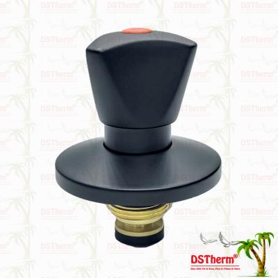 Manual Valve Stem Extension Assembly Brass Cartridge Black Plated Valve Top Part With Triangular Handle