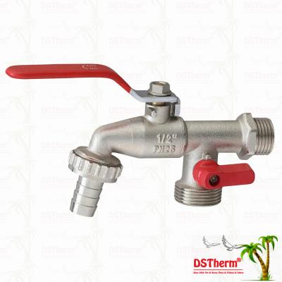 Medium Classic Universal Double Outlet Bibcocks Brass Faucet Brass Tap 1/2